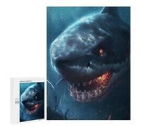 500 PCS Jigsaw Puzzles for Teenagerss Fantasy Shark Scary Glow Adult Puzzles Hands-on Game Hand Speed Race Fun at Home Activities, 500 PCS