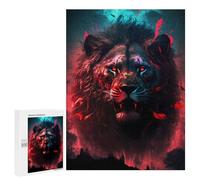 500 PCS Jigsaw Puzzles for Teenagerss Fiery Lion's Roar -2 Jigsaws for Adults Relax Games Wall Decoration Help The Brain Exercise 500 PCS
