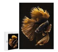 500 PCS Jigsaw Puzzles for Teenagerss Fish Gold Black Adult Puzzles Hands-on Game Hand Speed Race Fun at Home Activities, 500 PCS