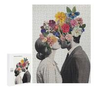 500 PCS Jigsaw Puzzles for Teenagerss Floral Kiss Collage Puzzle For Teenagerss Difficult Challenge Educational Challenge Family Fun & Game Night 500 PCS