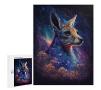 500 PCS Jigsaw Puzzles for Teenagerss Galactic Fox with Flowers -1 Puzzle For Teenagerss Difficult Challenge Educational Challenge Family Fun & Game Night 500 PCS