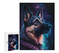 500 PCS Jigsaw Puzzles for Teenagerss Galactic German Shepherd Art Print -1 Puzzle For Teenagerss Difficult Challenge Educational Challenge Family Fun & Game Night 500 PCS