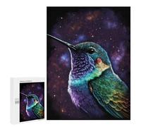 500 PCS Jigsaw Puzzles for Teenagerss Galactic Hummingbird Art Print -2 Puzzle For Teenagerss Difficult Challenge Educational Challenge Family Fun & Game Night 500 PCS