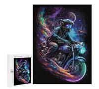 500 PCS Jigsaw Puzzles for Teenagerss Galactic Motorcycle Ride -3 Puzzle For Teenagerss Difficult Challenge Educational Challenge Family Fun & Game Night 500 PCS