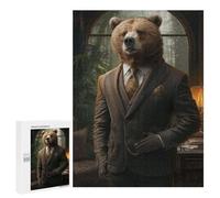 500 PCS Jigsaw Puzzles for Teenagerss Gentleman Grizzly Jigsaw for Adults Hands-on Game Difficult Hard Unique Birthday And Gifts 500 PCS