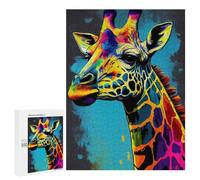 500 PCS Jigsaw Puzzles for Teenagerss Giraffe Animal PopArt Puzzles for Adults Brain Teaser Game Analysis And Logic Christmas Birthday Gifts 500 PCS