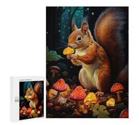 500 PCS Jigsaw Puzzles for Teenagerss Glowing Forest Squirrel Jigsaw Puzzle Toy Wall Decor Difficult Hard Unique Birthday And Xmas Gifts 500 PCS