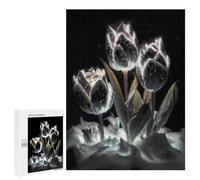 500 PCS Jigsaw Puzzles for Teenagerss Glowing Tulips Garden Decor Puzzle For Teenagerss Difficult Challenge Educational Challenge Family Fun & Game Night 500 PCS