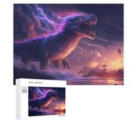 500 PCS Jigsaw Puzzles for Teenagerss Godzilla Vs. Dinosaurs Epic Battle Puzzles for Adults DIY Toys Difficult Challenge Stress Reduction Gifts 500 PCS