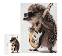 500 PCS Jigsaw Puzzles for Teenagerss Hedgehog Guitar Jigsaws for Adults Hands-on Game Presents for Women Help The Brain Exercise 500 PCS