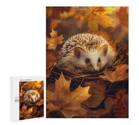 500 PCS Jigsaw Puzzles for Teenagerss Hedgehogs Autumn Nest Puzzles for Adults DIY Toys Difficult Challenge Stress Reduction Gifts 500 PCS