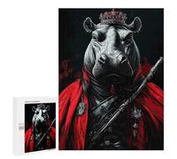 500 PCS Jigsaw Puzzles for Teenagerss Hippopotamus King Animal Puzzle For Teenagerss Difficult Challenge Educational Challenge Family Fun & Game Night 500 PCS