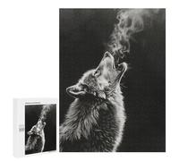 500 PCS Jigsaw Puzzles for Teenagerss Howling Wolf Adult Puzzles Hands-on Game Hand Speed Race Fun at Home Activities, 500 PCS