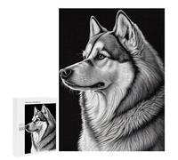 500 PCS Jigsaw Puzzles for Teenagerss Husky Drawn Dog Puzzles for Adults DIY Toys Difficult Challenge Stress Reduction Gifts 500 PCS