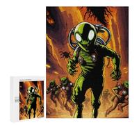 500 PCS Jigsaw Puzzles for Teenagerss Jigsaw Alien Invasion Artwork Adult Jigsaw Brain Teaser Game Hand Speed Race Stress Reduction Gifts 500 PCS
