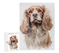 500 PCS Jigsaw Puzzles for Teenagerss Jigsaw American Cocker Dog Adult Jigsaw Brain Teaser Game Hand Speed Race Stress Reduction Gifts 500 PCS