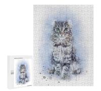 500 PCS Jigsaw Puzzles for Teenagerss Jigsaw American Curl Cat Art Puzzles for Adults Brain Teaser Game But Fun And Humorous Help The Brain Exercise 500 PCS