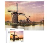 500 PCS Jigsaw Puzzles for Teenagerss Jigsaw Amsterdam Zaanse Schans Adult Jigsaw Toy Wall Decor Difficult Hard Help The Brain Exercise 500 PCS