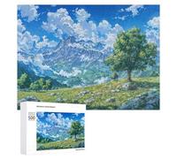 500 PCS Jigsaw Puzzles for Teenagerss Jigsaw Anime Mountain Tree View Puzzles for Adults Brain Teaser Game But Fun And Humorous Help The Brain Exercise 500 PCS