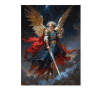 500 PCS Jigsaw Puzzles for Teenagerss Jigsaw Archangel Michaekl with Sword And Wings Jigsaw for Adults Relaxing Games Improve Memory Unique Birthday And Gifts 500 PCS