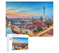 500 PCS Jigsaw Puzzles for Teenagerss Jigsaw Berlin Cityscape at Sunset Puzzle for Adults Relax Games Improve Memory for Birthday, Chrismas 500 PCS