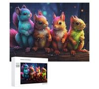 500 PCS Jigsaw Puzzles for Teenagerss Jigsaw Colorful Fantasy Squirrels Jigsaw Hands-on Game Improve Memory for Birthday, Chrismas 500 PCS