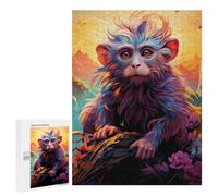 500 PCS Jigsaw Puzzles for Teenagerss Jigsaw Colorful Monkey Portrait-15 Jigsaw Hands-on Game Improve Memory for Birthday, Chrismas 500 PCS