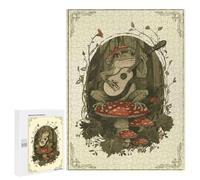 500 PCS Jigsaw Puzzles for Teenagerss Jigsaw Cottagecore Frog Musician Puzzles for Adults Brain Teaser Game But Fun And Humorous Help The Brain Exercise 500 PCS