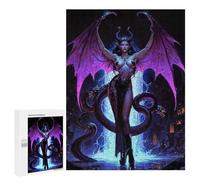 `500 PCS Jigsaw Puzzles for Teenagerss Jigsaw Demon Queen Lilith with Snakes And Wings Jigsaw for Adults Family Games Birthday Present Deal As Gifts for The Whole Family 500 PCS