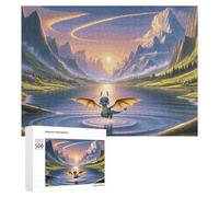 500 PCS Jigsaw Puzzles for Teenagerss Jigsaw Dragon Lake Sunset Jigsaw Hands-on Game Improve Memory for Birthday, Chrismas 500 PCS