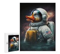 500 PCS Jigsaw Puzzles for Teenagerss Jigsaw Duck Astronaut in Space Adult Jigsaw Puzzle Hands-on Game Hand Speed Race for Birthday, Chrismas 500 PCS