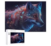 500 PCS Jigsaw Puzzles for Teenagerss Jigsaw Enchanted Wolf Mystical Artwork Jigsaw Hands-on Game Improve Memory for Birthday, Chrismas 500 PCS