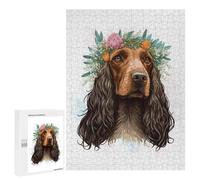 500 PCS Jigsaw Puzzles for Teenagerss Jigsaw English Cocker Spaniel Art Adult Jigsaw Toy Wall Decor Difficult Hard Help The Brain Exercise 500 PCS