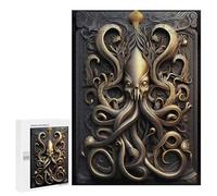 500 PCS Jigsaw Puzzles for Teenagerss Jigsaw Epic Kraken Golden Monster Puzzles for Adults Brain Teaser Game But Fun And Humorous Help The Brain Exercise 500 PCS