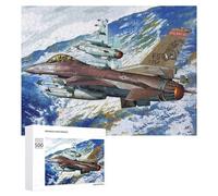 500 PCS Jigsaw Puzzles for Teenagerss Jigsaw F16C Fighting Falcon Puzzles for Adults Brain Teaser Game But Fun And Humorous Help The Brain Exercise 500 PCS