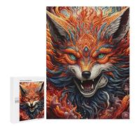 500 PCS Jigsaw Puzzles for Teenagerss Jigsaw Flaming Fox Artwork -2 Jigsaw Hands-on Game Improve Memory for Birthday, Chrismas 500 PCS