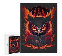 500 PCS Jigsaw Puzzles for Teenagerss Jigsaw Flaming Owl Artwork Adult Jigsaw Puzzle Hands-on Game Hand Speed Race for Birthday, Chrismas 500 PCS