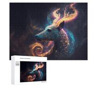 500 PCS Jigsaw Puzzles for Teenagerss Jigsaw Galactic Deer Cosmic Artwork -5 Jigsaw Hands-on Game Improve Memory for Birthday, Chrismas 500 PCS