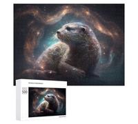 500 PCS Jigsaw Puzzles for Teenagerss Jigsaw Galactic Otter A Cosmic Creature Puzzle for Adults Relax Games Improve Memory for Birthday, Chrismas 500 PCS