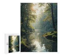 500 PCS Jigsaw Puzzles for Teenagerss Jigsaw Golden Hour in A Hidden Forest. Puzzles for Adults Brain Teaser Game But Fun And Humorous Help The Brain Exercise 500 PCS