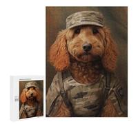 500 PCS Jigsaw Puzzles for Teenagerss Jigsaw Goldendoodle Soldier Adult Jigsaw Toy Wall Decor Difficult Hard Help The Brain Exercise 500 PCS