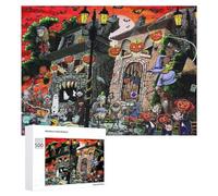 500 PCS Jigsaw Puzzles for Teenagerss Jigsaw Halloween Horror Scene Puzzle for Adults Relax Games Improve Memory for Birthday, Chrismas 500 PCS