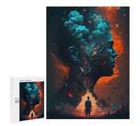 500 PCS Jigsaw Puzzles for Teenagerss Jigsaw Inner Fire A Journey Within Adult Jigsaw Brain Teaser Game Hand Speed Race Stress Reduction Gifts 500 PCS