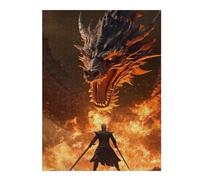 500 PCS Jigsaw Puzzles for Teenagerss Jigsaw Legendary Fire Dragon Jigsaw Fun Games Wall Decoration Unique Birthday And Gifts 500 PCS
