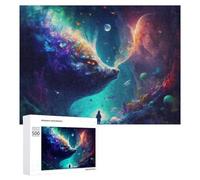 500 PCS Jigsaw Puzzles for Teenagerss Jigsaw Magical Encounter A Whimsical Fantasy Scene Jigsaw Hands-on Game Improve Memory for Birthday, Chrismas 500 PCS