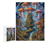500 PCS Jigsaw Puzzles for Teenagerss Jigsaw Mushroom Cloud City Adult Jigsaw Brain Teaser Game Hand Speed Race Stress Reduction Gifts 500 PCS