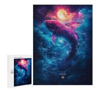 `500 PCS Jigsaw Puzzles for Teenagerss Jigsaw Pisces Zodiac Fish Jigsaw for Adults Family Games Birthday Present Deal As Gifts for The Whole Family 500 PCS