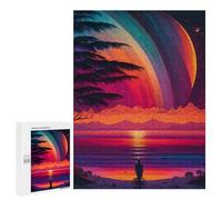 500 PCS Jigsaw Puzzles for Teenagerss Jigsaw Planetary Sunset Serenity Adult Jigsaw Brain Teaser Game Hand Speed Race Stress Reduction Gifts 500 PCS