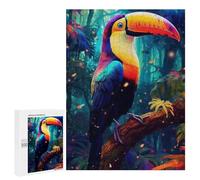 500 PCS Jigsaw Puzzles for Teenagerss Jigsaw Rainbow Toucan in Amazon Rainforest Jigsaws for Adults Family Games For Family Fun Deal As Gifts for The Whole Family 500 PCS