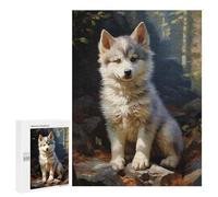 500 PCS Jigsaw Puzzles for Teenagerss Jigsaw Siberian Husky Puppy Puzzles for Adults Brain Teaser Game But Fun And Humorous Help The Brain Exercise 500 PCS